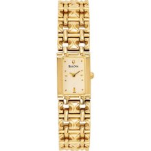 Bulova Gold Tone Stainless Steel Ladies Watch 97V08