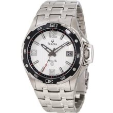 Bulova Marine Star White Dial Men's Watch 98b162