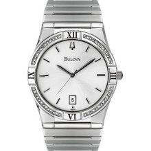 Bulova Men's 96e100 Diamond Case Calendar Watch