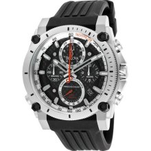 Bulova Mens Precisionist Chronograph Stainless Watch - Black Rubb ...