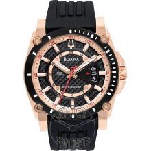 Bulova Precisionist Champlain wrist watches: Champlain Gold/Black Stee