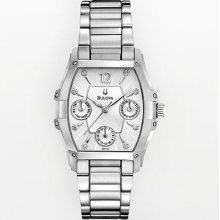 Bulova Stainless Steel Diamond Accent Watch - 96P127 - Women