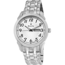 Bulova Watch 96c103 Men's Silver Dial Stainless Steel