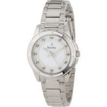 Bulova Women's 96p144 Diamond Accent Stainless Steel Bracelet Watch