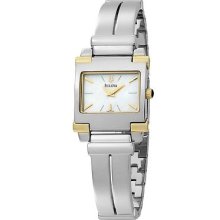 Bulova Women's Bangle Steel Watch 98l002 Mop