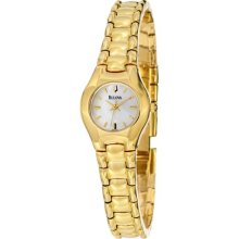 Bulova Womens Gold Plated Dress Watch 97l110