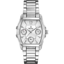 Bulova Women's Stainless Steel Case Chronograph Date Watch 96p127