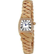 Cartier La Dona Mini 18k Rose Gold Diamond Watch WE60086I