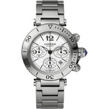 Cartier Men's Pasha White Dial Watch W31089M7