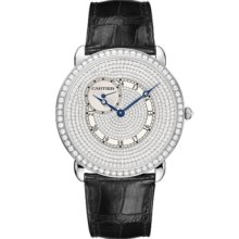 Cartier Men's Ronde Louis Diamond Pave Dial Watch WR007003