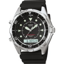 Casio Analog/Digital Sports Watch, Silver/Black, Full