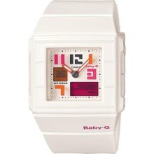 Casio Baby-g Bga200pd-7b White Resin Pastel Ladies Watch