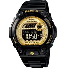 Casio BLX100-1C Women's Baby-G Black Resin Yellow Dial World Timer Ala