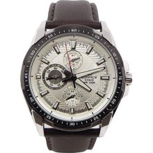 Casio EF336L-7A Stainless Steel Edifice Silver Tone Dial Day Date