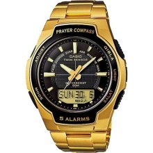 Casio Men's Core CPW500HG-1AV Gold Stainless-Steel Quartz Watch with Black Dial