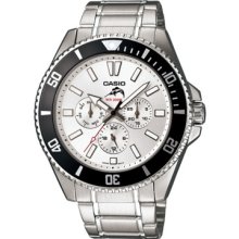 Casio Watch Wr 200m Date Day 24-hour Mdv-303d-7a White