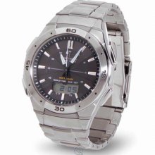 Casio Wave Ceptor 3311 5052 Es Stainless Steel Atomic Watch Wristwatch Fp