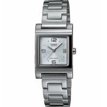 Casio Women S Ltp1237d-7a Silver-tone Shell White Dial Watch