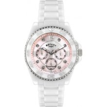 CEWBS-07-M Rotary Ceramique White Multifunction Watch