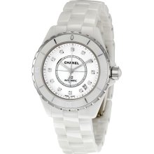 Chanel J12 Diamond White Ceramic Midsize Unisex Watch H1629