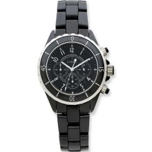 Chisel Mens Chisel Black Ceramic and Dial Chronograph Watch TPW5