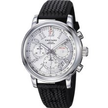 Chopard Mens Miglia Silver Dial Black Rubber Strap Automatic Watch 168511-3015