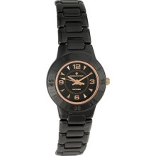 Christian Van Sant Ladies Black Ceramic Swiss Watch