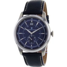 Christian Van Sant Watches Men's Blue Dial Black Leather Black Leathe