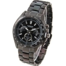 Chronometer Men's Wrist Watch with Waterproof Japan Movt Black Dial...