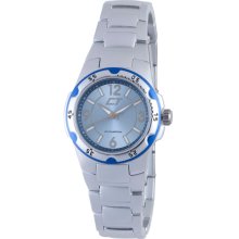 Chronotech Women's Light Blue and Silver Aluminum Watch