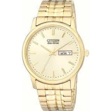 Citizen Bm8452-99p Gold Tone Round Dial Gold-tone-metal Men's Watch