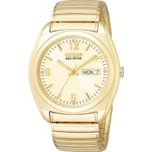 Citizen Eco-drive Champagne Dial Gold Tone Expansion Men's Watch Bm8352-93p Sd