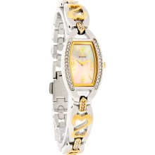 Citizen Eco-Drive Ladies Open Heart Bracelet Two Tone Dress Watch EW9864-59D New