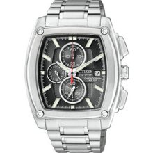 Citizen Eco-drive Mens Wristwatch Wr 100m Chrono-dual $450 Retail