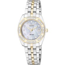 Citizen Eco-drive Paladion Two Tone Diamond Ladies Watch Ew1594-55d