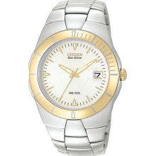 Citizen Eco-drive Two Tone Champagne Dial Men's Dress Watch Bm0744-54p