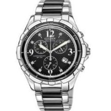 Citizen FB1241-53E Watch Eco Drive Ladies - Black Dial Stainless Steel Case Quartz Movement