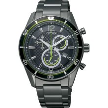 Citizen Men Oxy Eco-drive Chronograph Watch Black Vo10-6743f