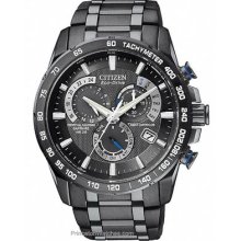 Citizen Mens Perpetual Chrono AT Black Ion Plated Black AT4007-54E