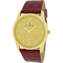 Classic Men's Le Chateau Watch With Leather Strap And Arabic Numerals 7076mg-g