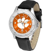 Clemson University Tigers Men's Leather Wristwatch