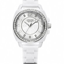 Coach Boyfriend Crystal Stainless Steel Rubber Strap