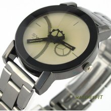 Couple Series Fashion Lover Gift Classical Analog Steel Women Lady Wrist Watch