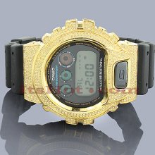 Custom G-SHOCK Watches: Yellow CZ Crystal Casio Watch