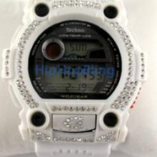 Custom White Bling Bling New Digital Sports Watch