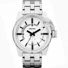 Diesel Dz4237 Men's White Dial Stainless Steel Watch