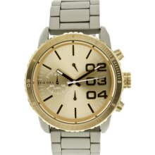 Diesel Watches Men's Classic Chronograph Gold Tone Dial Stainless Stee