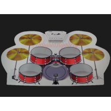 Digital Desktop Pc Usb Roll Up Drum Pad Kit W Drumsticks Demo Video A331