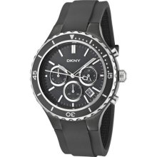 Dkny Gray Gun Metal Stainless Steel Chronograph Watch Ny1470 Tag$195.00