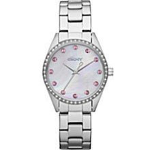 Dkny Pink Crystals Women's Watch Ny8463 Low International Shipping